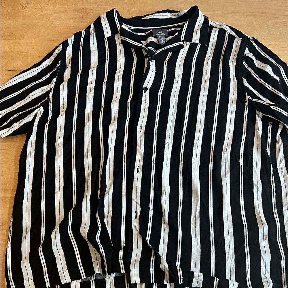 H&M Monochrome Striped Shirt
